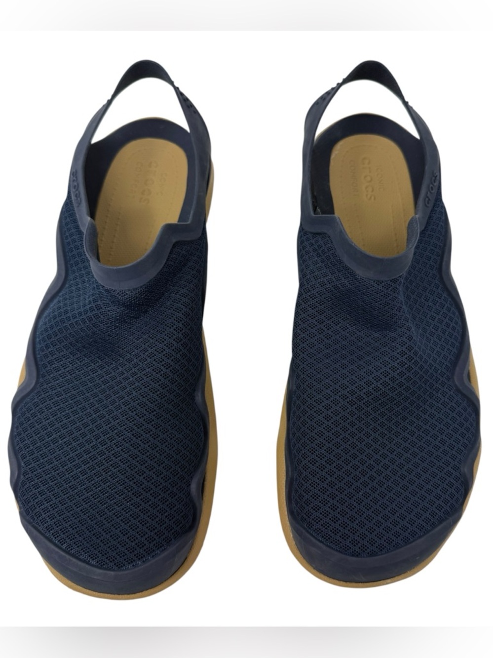 CROCS Swiftwater Mesh Mens Size 9 Sandals Navy Blue Slip on water shoes